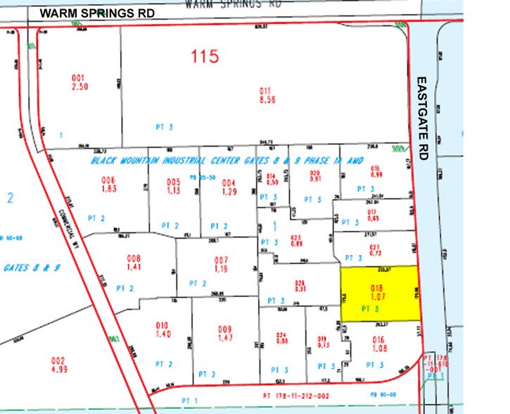 7511 Eastgate Rd, Henderson, NV en venta - Plano de solar - Imagen 2 de 20