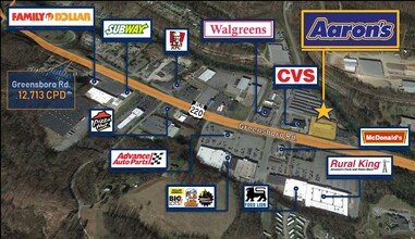 2777-2801 Greensboro Rd, Martinsville, VA - VISTA AÉREA  vista de mapa - Image1