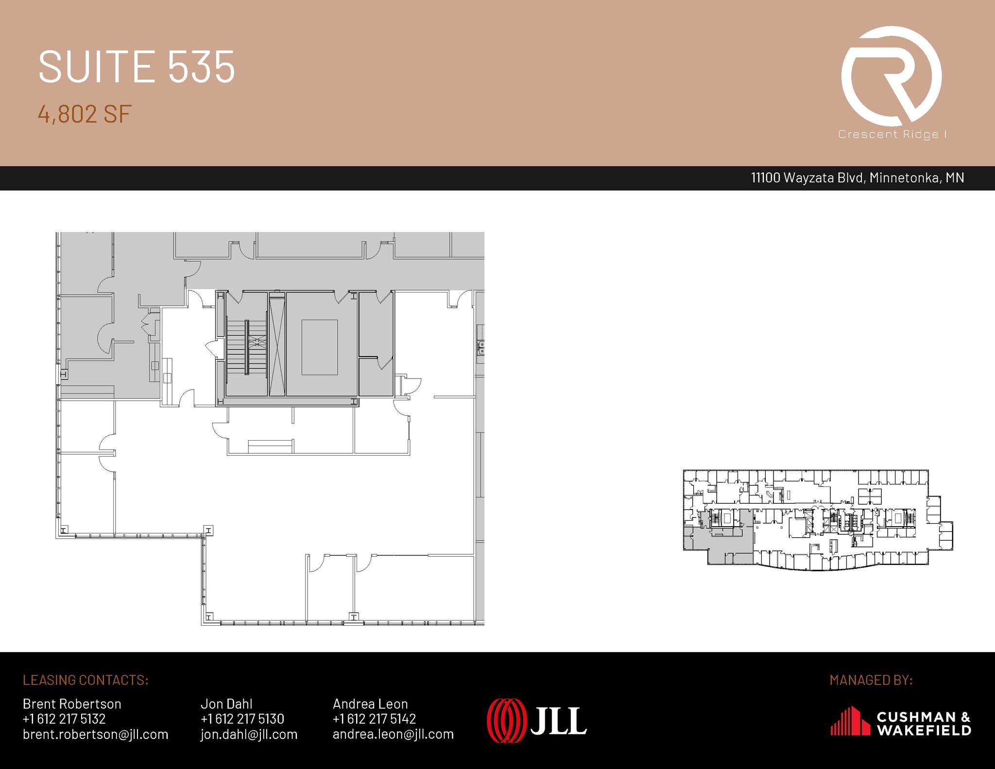 11100 Wayzata Blvd, Minnetonka, MN en alquiler Plano de la planta- Imagen 1 de 1