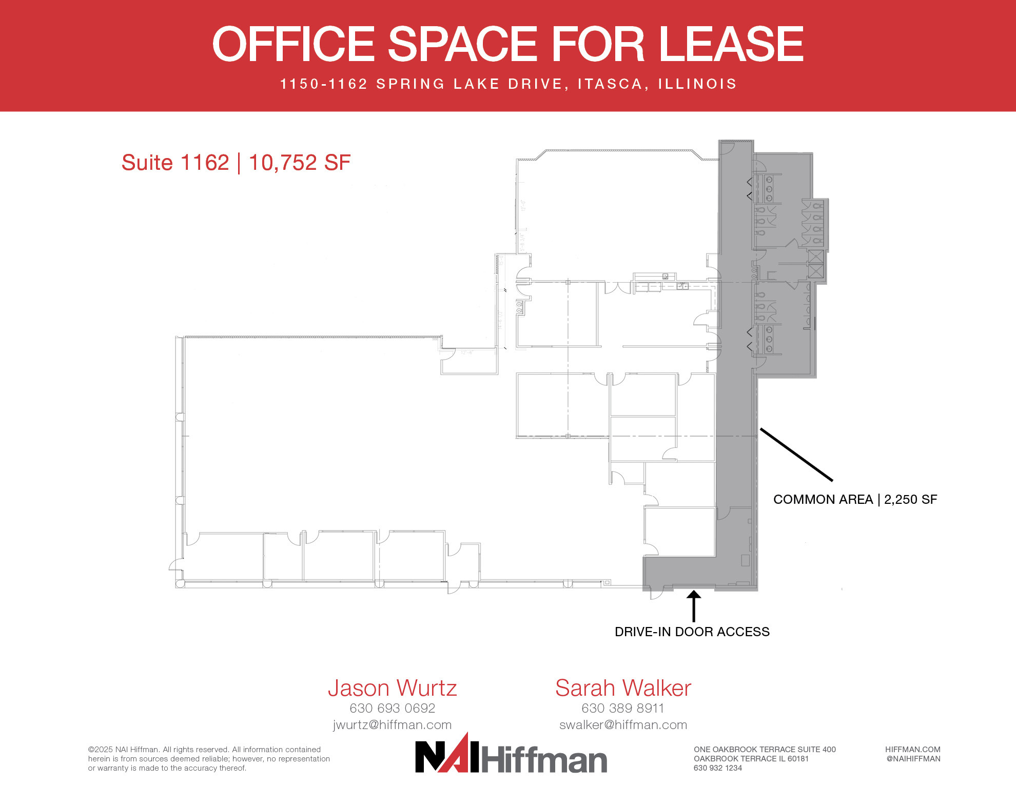 1150-1162 Spring Lake Dr, Itasca, IL en alquiler Plano de la planta- Imagen 1 de 1