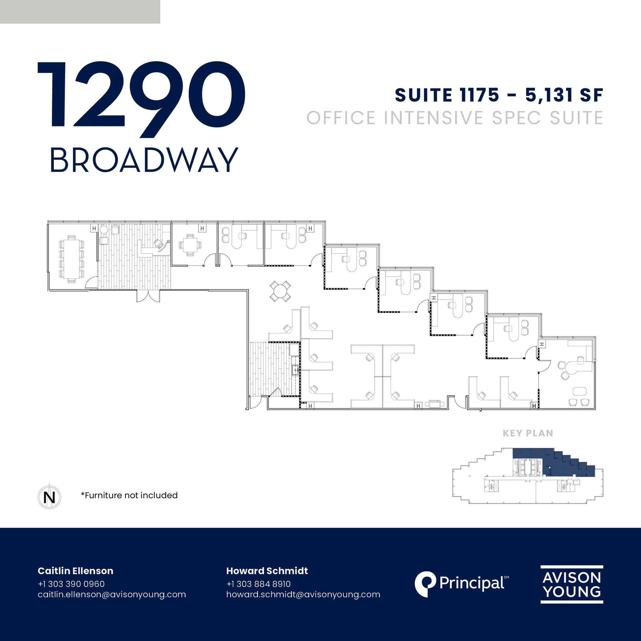 1290 Broadway, Denver, CO en alquiler Plano de la planta- Imagen 1 de 2