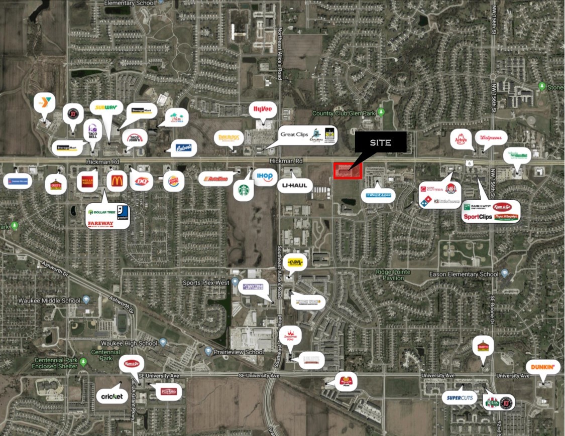 1300 E Hickman Rd, Waukee, IA en alquiler Mapa- Imagen 1 de 1