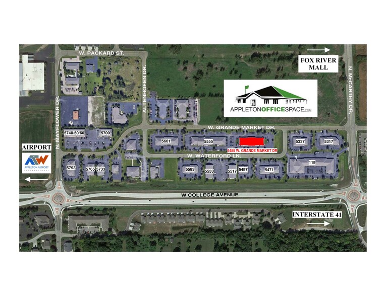 5485 W Grande Market Dr, Appleton, WI en alquiler - Plano del sitio - Imagen 3 de 9