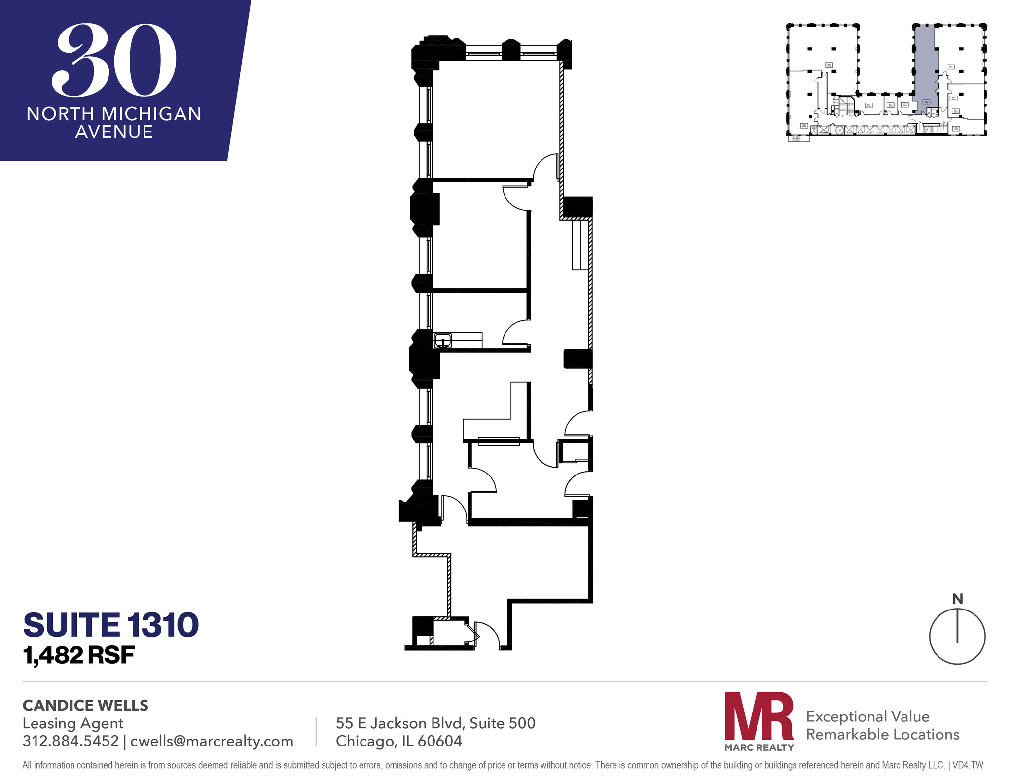 30 N Michigan Ave, Chicago, IL en alquiler Plano de la planta- Imagen 1 de 1