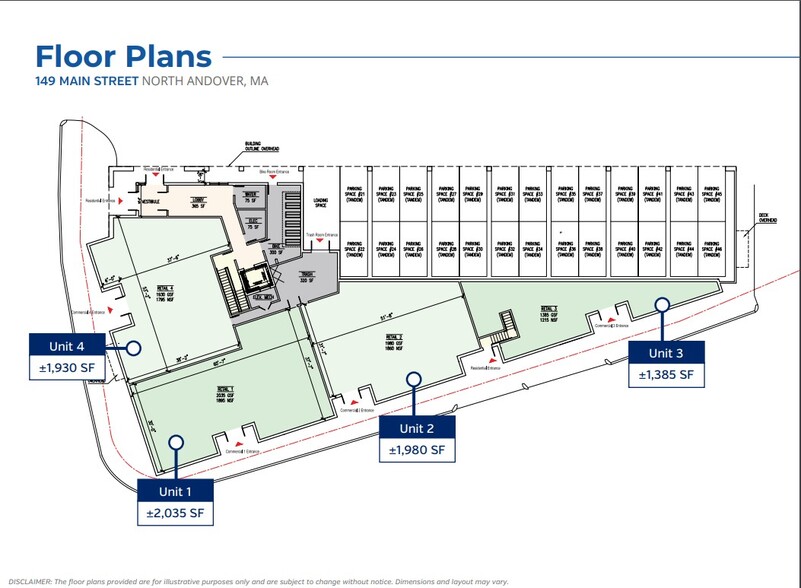 149 Main St, North Andover, MA en alquiler - Plano de la planta - Imagen 2 de 2