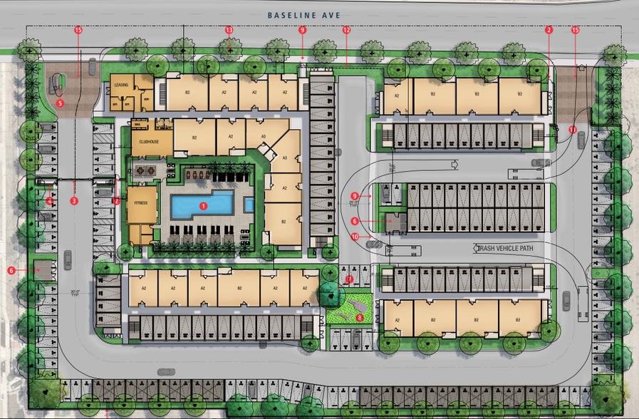 16813 Baseline, Fontana, CA en venta - Plano del sitio - Imagen 1 de 2