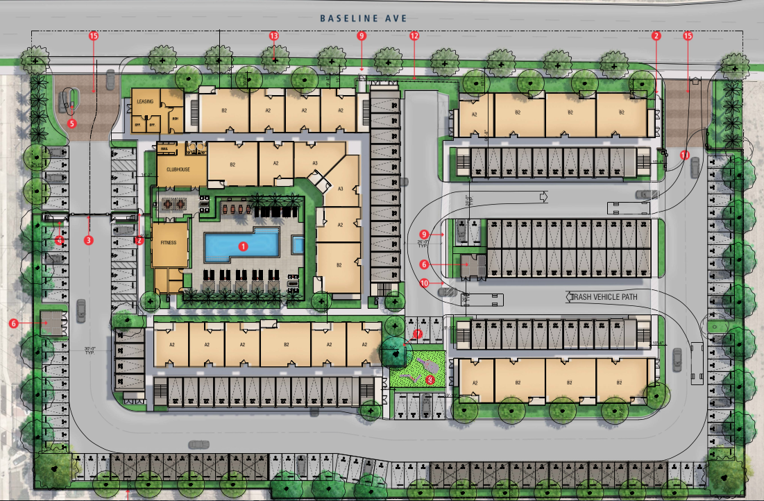 16813 Baseline, Fontana, CA en venta Plano del sitio- Imagen 1 de 3