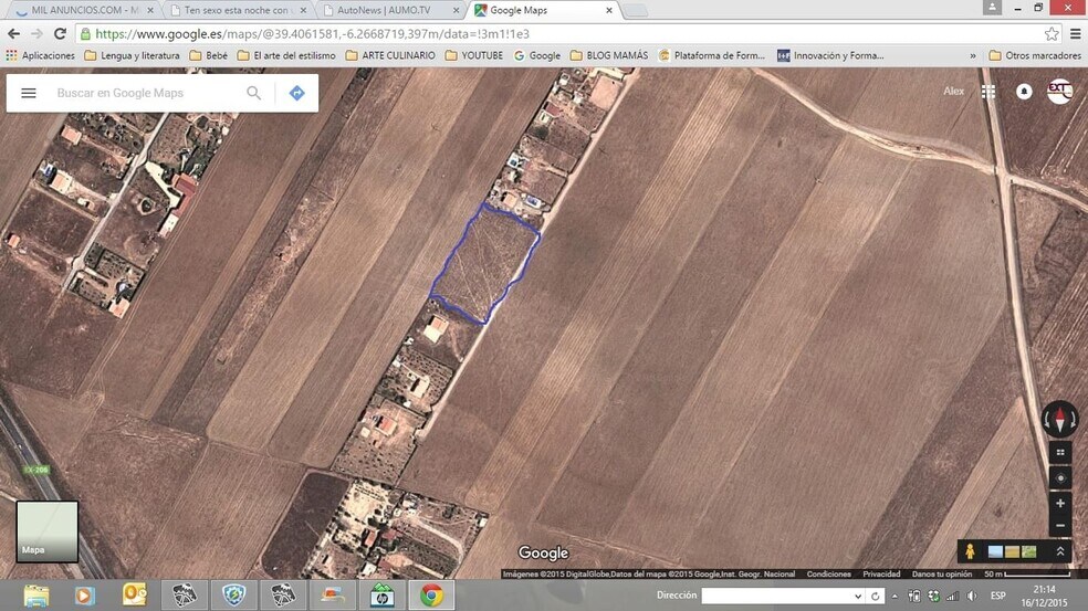 Terreno en Sierra de Fuentes, Cáceres en venta - Vista aérea - Imagen 2 de 2