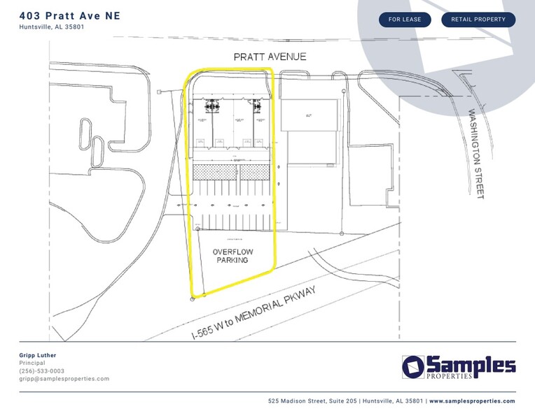 403-407 Pratt Ave NE, Huntsville, AL en alquiler - Plano del sitio - Imagen 3 de 4