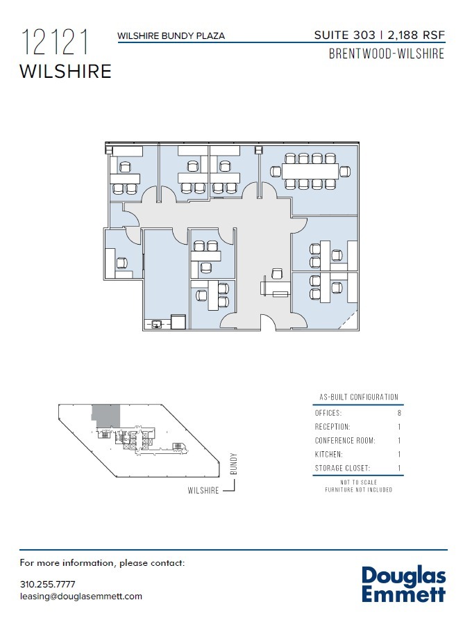 12121 Wilshire Blvd, Los Angeles, CA en alquiler Plano de la planta- Imagen 1 de 1