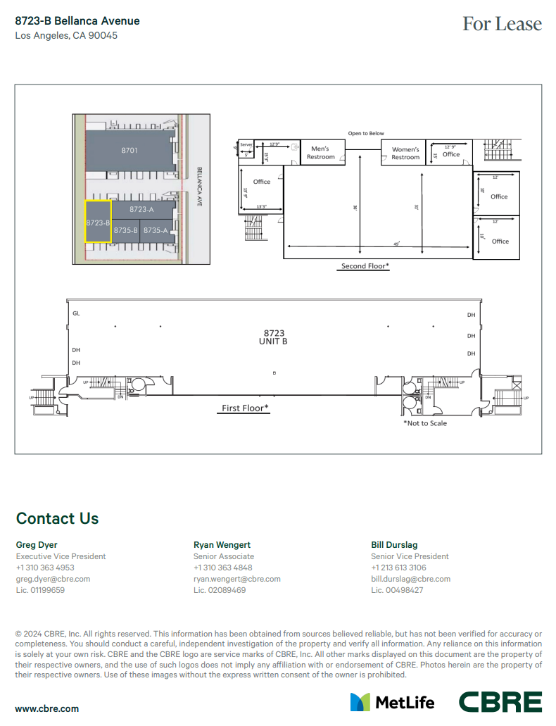 8701 Bellanca Ave, Los Angeles, CA en alquiler Plano de la planta- Imagen 1 de 1