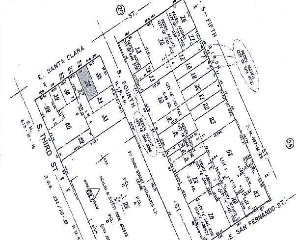 136-140 E Santa Clara St, San Jose, CA en alquiler Plano de solar- Imagen 1 de 2