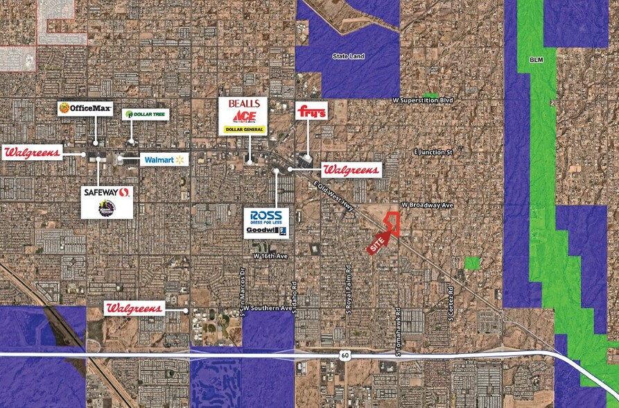 Old West Highway & Tomahawk Rd, Apache Junction, AZ en venta - Vista aérea - Imagen 3 de 3