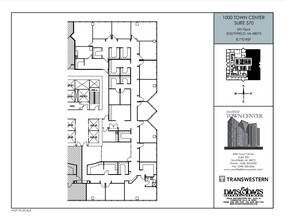 1000-4000 Town Center, Southfield, MI en alquiler Plano de la planta- Imagen 2 de 2