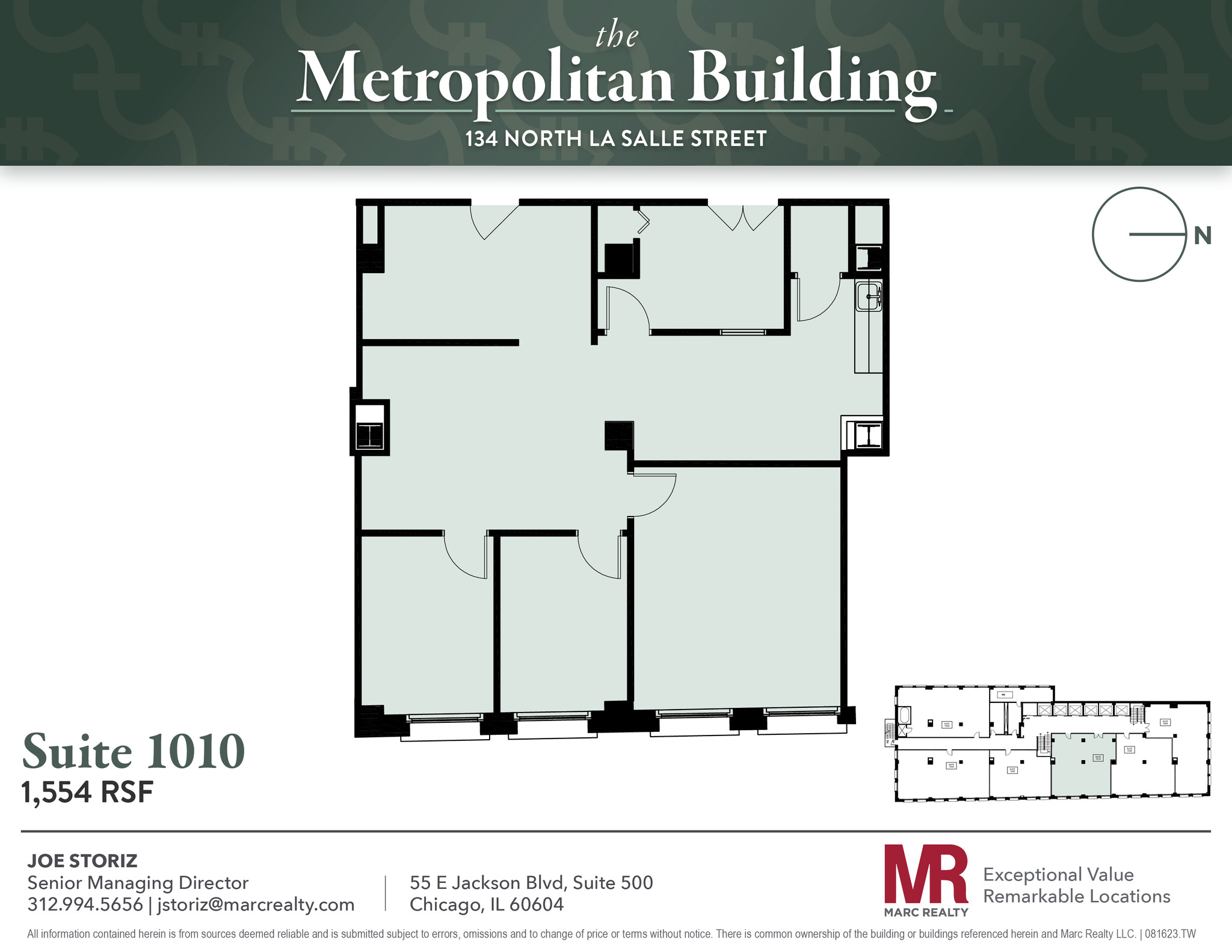 134 N LaSalle St, Chicago, IL en alquiler Plano de la planta- Imagen 1 de 1