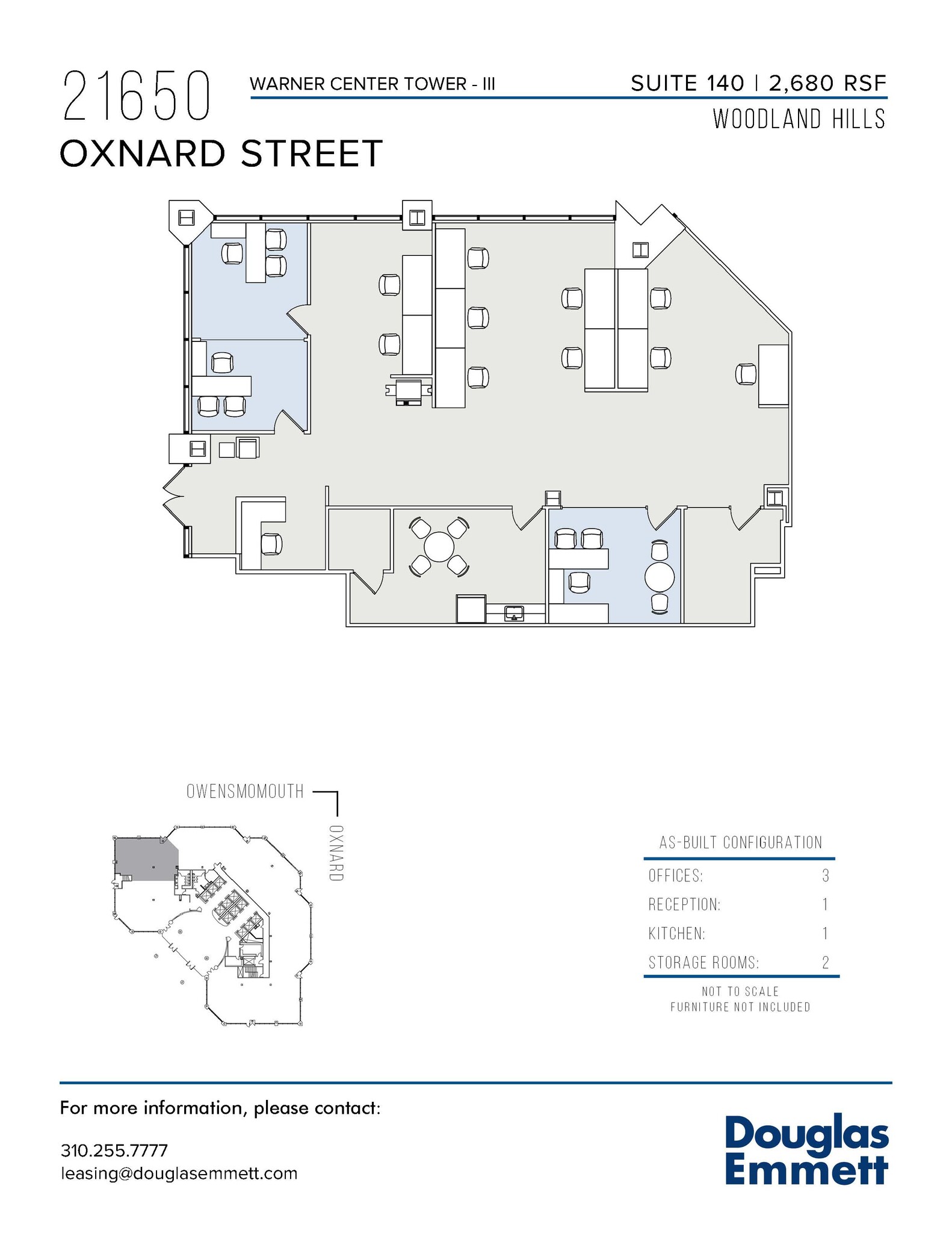 21650 Oxnard St, Woodland Hills, CA en alquiler Plano de la planta- Imagen 1 de 1