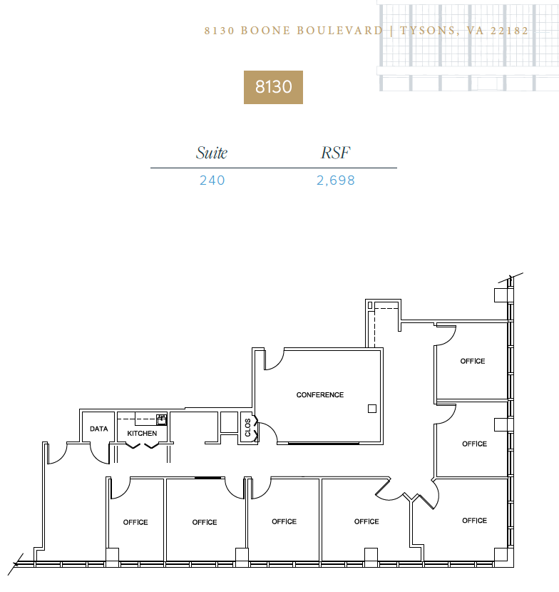 8100 Boone Blvd, Vienna, VA en alquiler Plano de la planta- Imagen 1 de 1