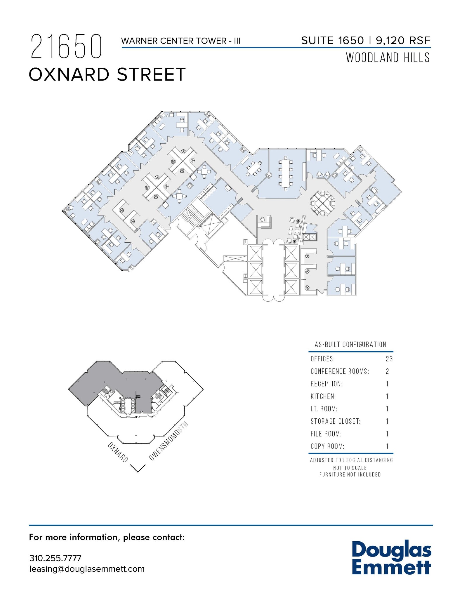 21650 Oxnard St, Woodland Hills, CA en alquiler Plano de la planta- Imagen 1 de 1