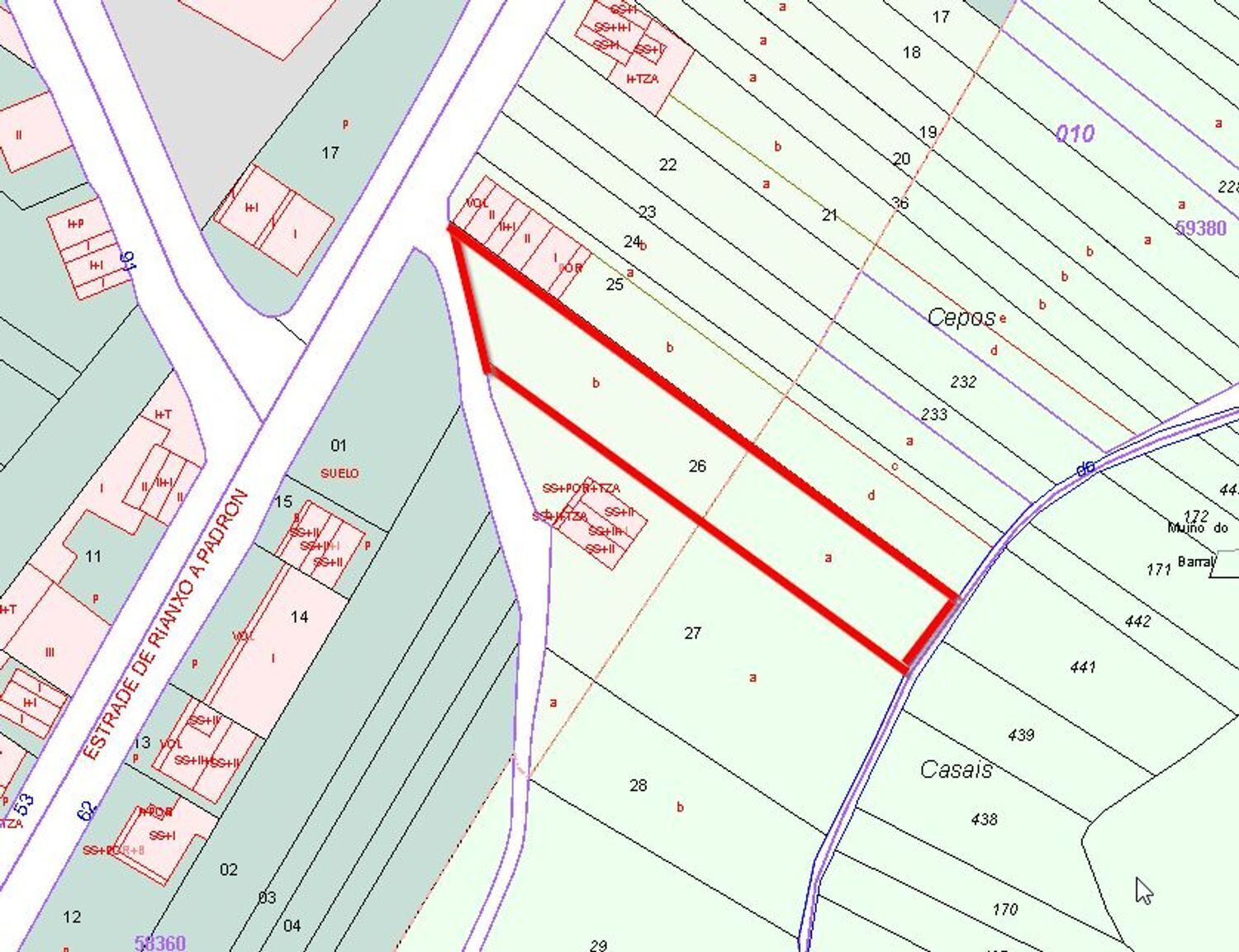 O Pazo, Rianxo, La Coruna en venta Plano del sitio- Imagen 1 de 6