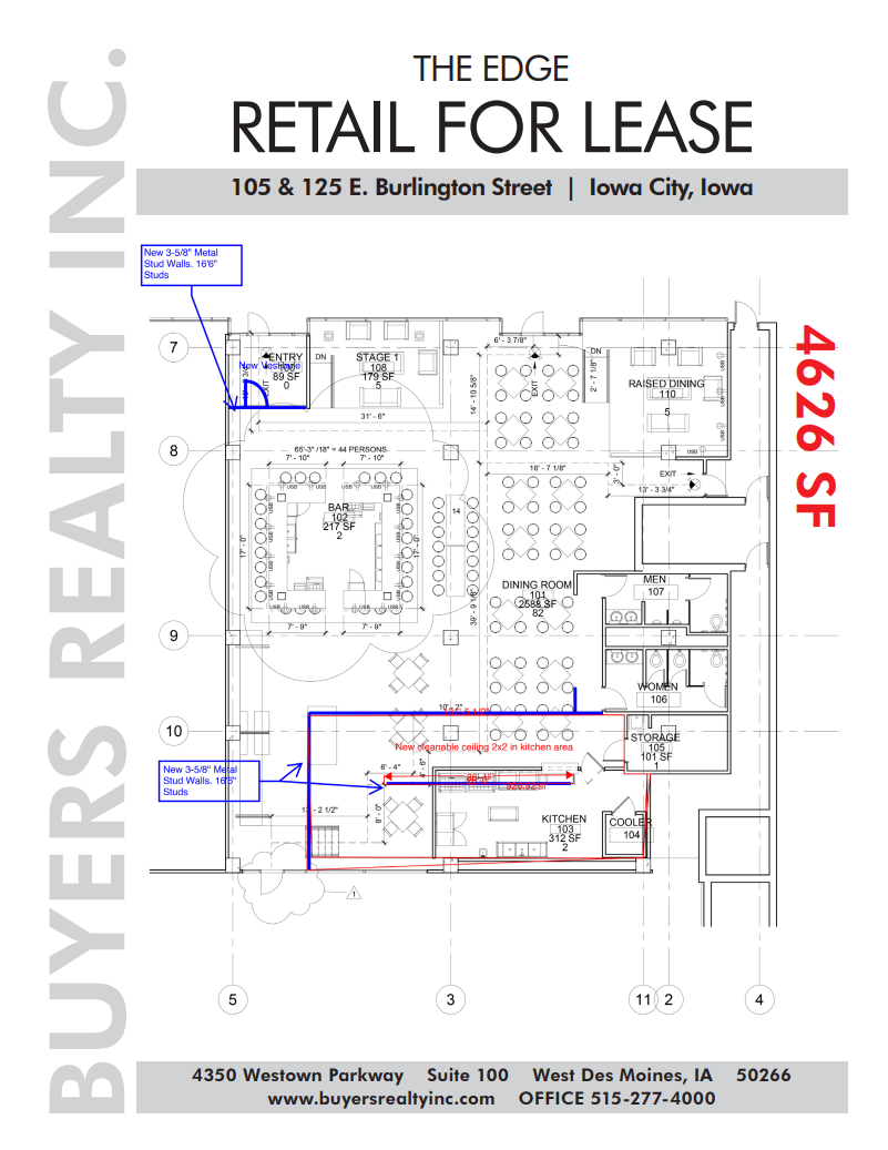 300 S Clinton St, Iowa City, IA en alquiler Plano de la planta- Imagen 1 de 1