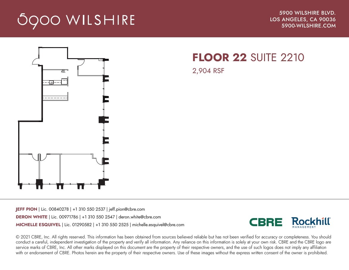 5900 Wilshire Blvd, Los Angeles, CA en alquiler Plano de la planta- Imagen 1 de 1