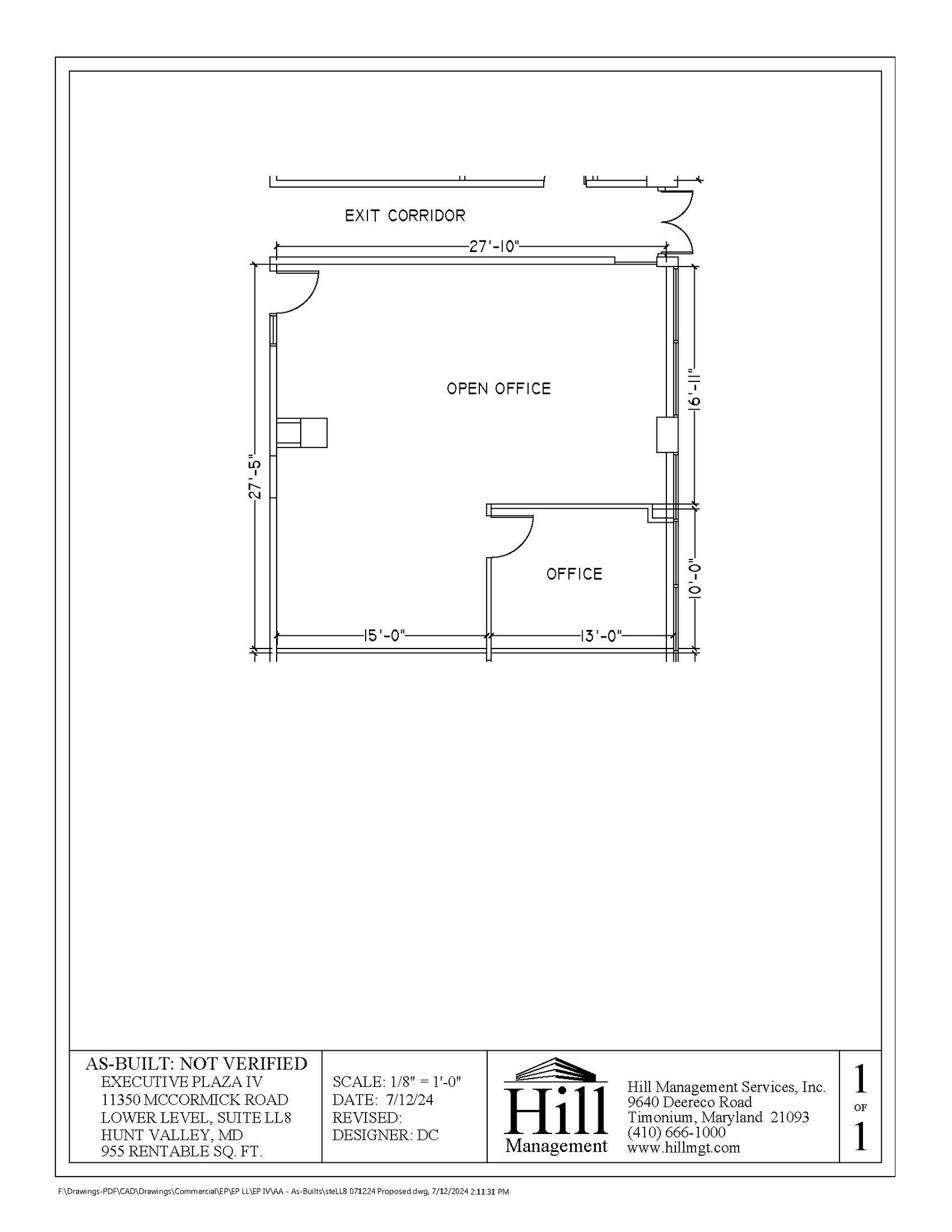 11350 McCormick Rd, Hunt Valley, MD en alquiler Plano de la planta- Imagen 1 de 1