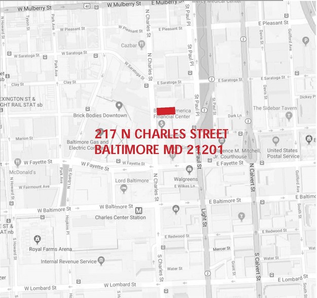 217 N Charles St, Baltimore, MD en alquiler - Vista aérea - Imagen 3 de 91