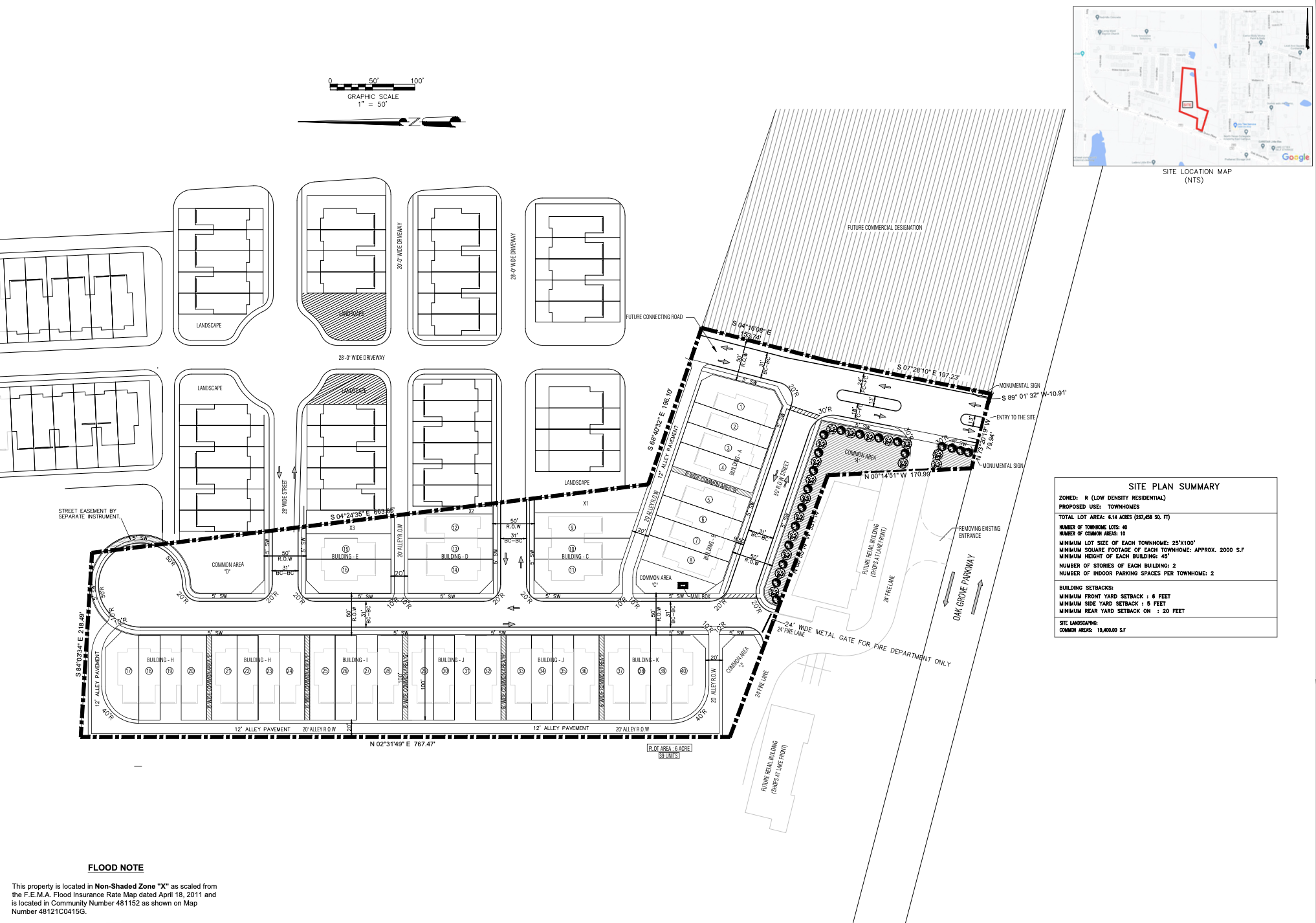 1911-1913 Oak Grove Pky, Little Elm, TX en venta Plano del sitio- Imagen 1 de 5