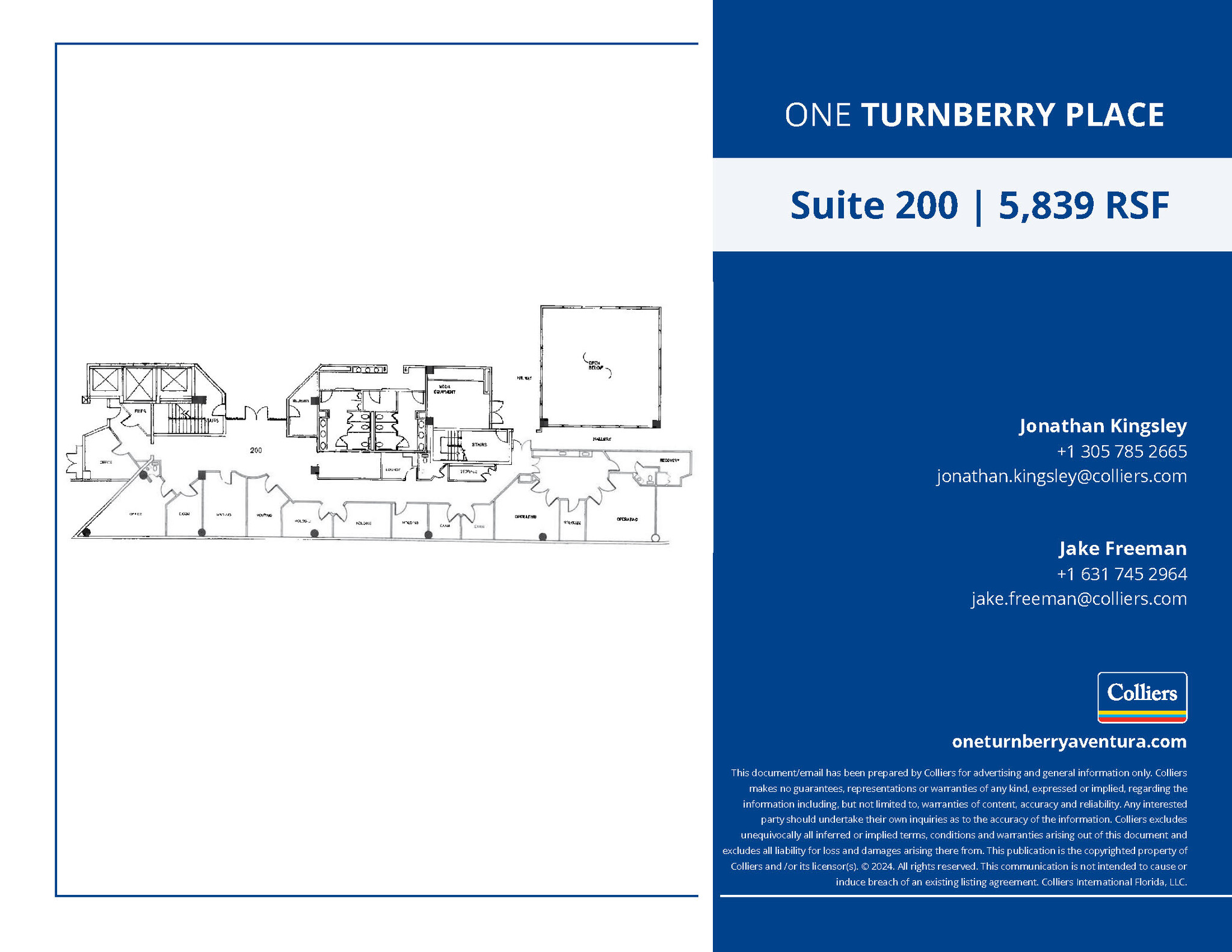 19495 Biscayne Blvd, Aventura, FL en alquiler Plano de la planta- Imagen 1 de 1