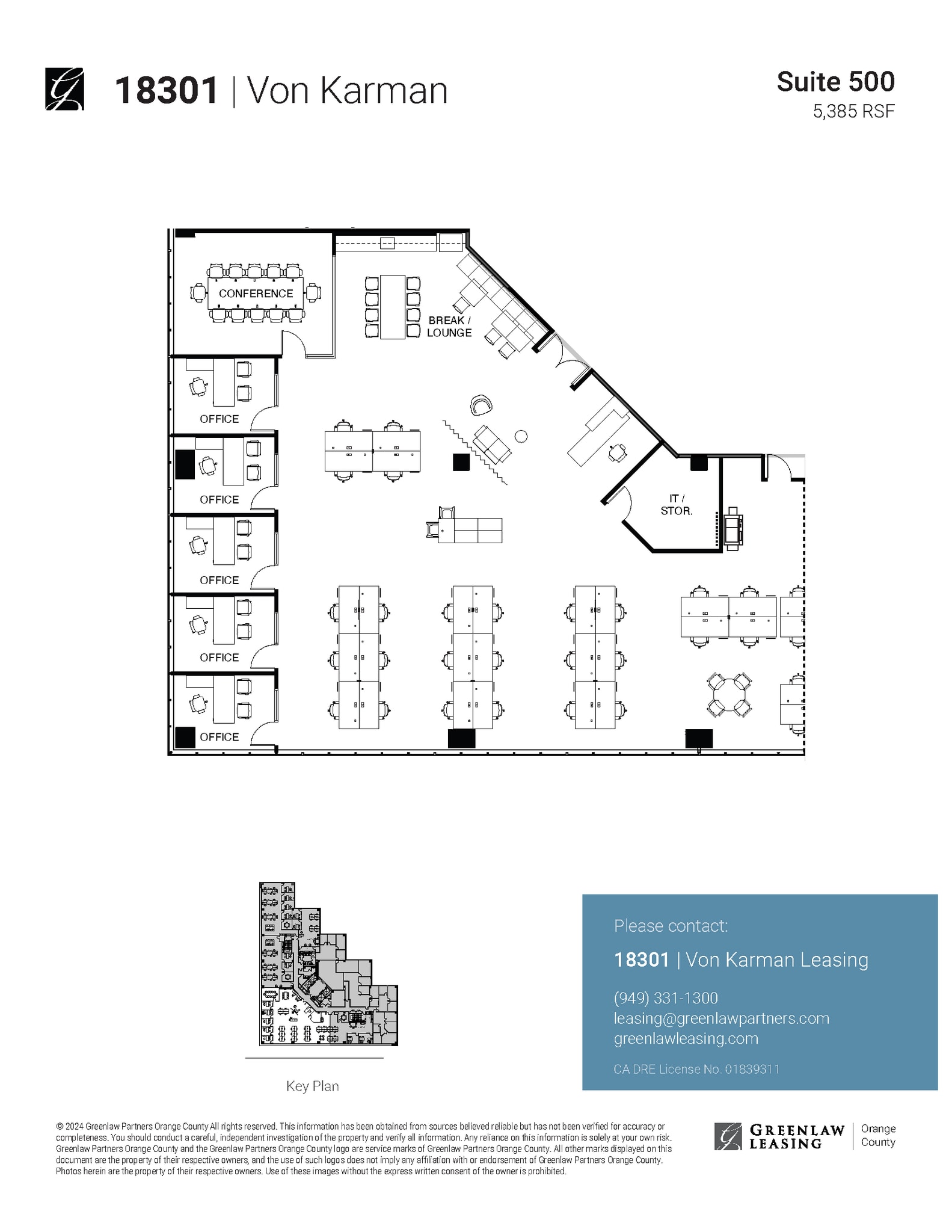 18301 Von Karman Ave, Irvine, CA en alquiler Plano de la planta- Imagen 1 de 8