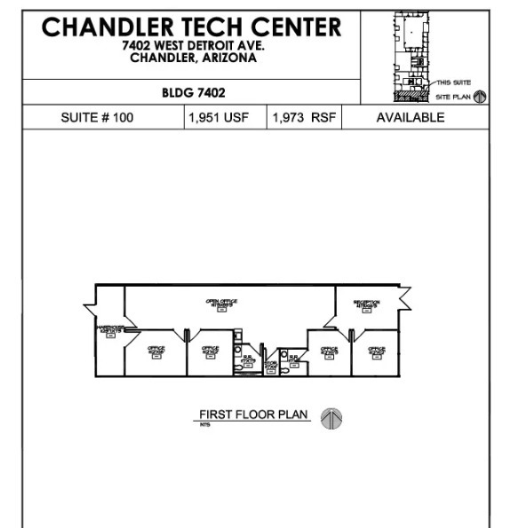 7400 W Detroit St, Chandler, AZ en alquiler Plano de la planta- Imagen 1 de 1