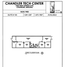 7400 W Detroit St, Chandler, AZ en alquiler Plano de la planta- Imagen 1 de 1