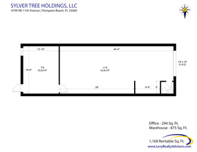 4831-4837 NE 11th Ave, Oakland Park, FL en alquiler Plano de la planta- Imagen 2 de 3