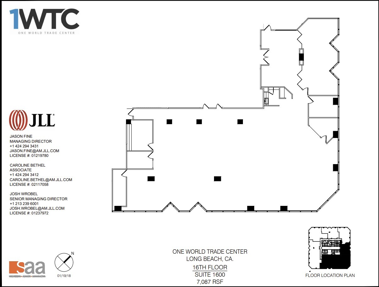 1 World Trade Ctr, Long Beach, CA en alquiler Plano de la planta- Imagen 1 de 1