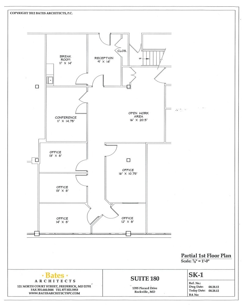 1395 Piccard Dr, Rockville, MD en alquiler Plano de la planta- Imagen 1 de 1