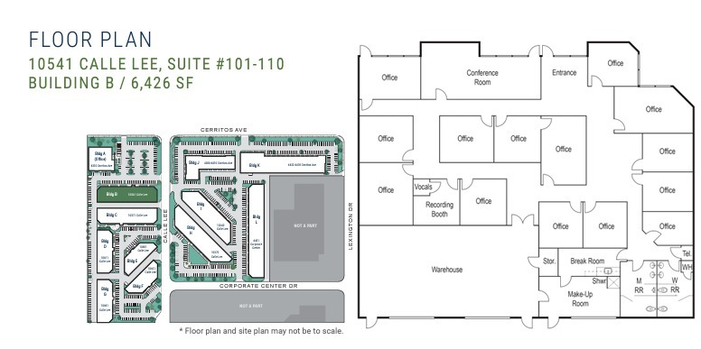 10541 Calle Lee, Los Alamitos, CA en alquiler Plano de la planta- Imagen 1 de 2