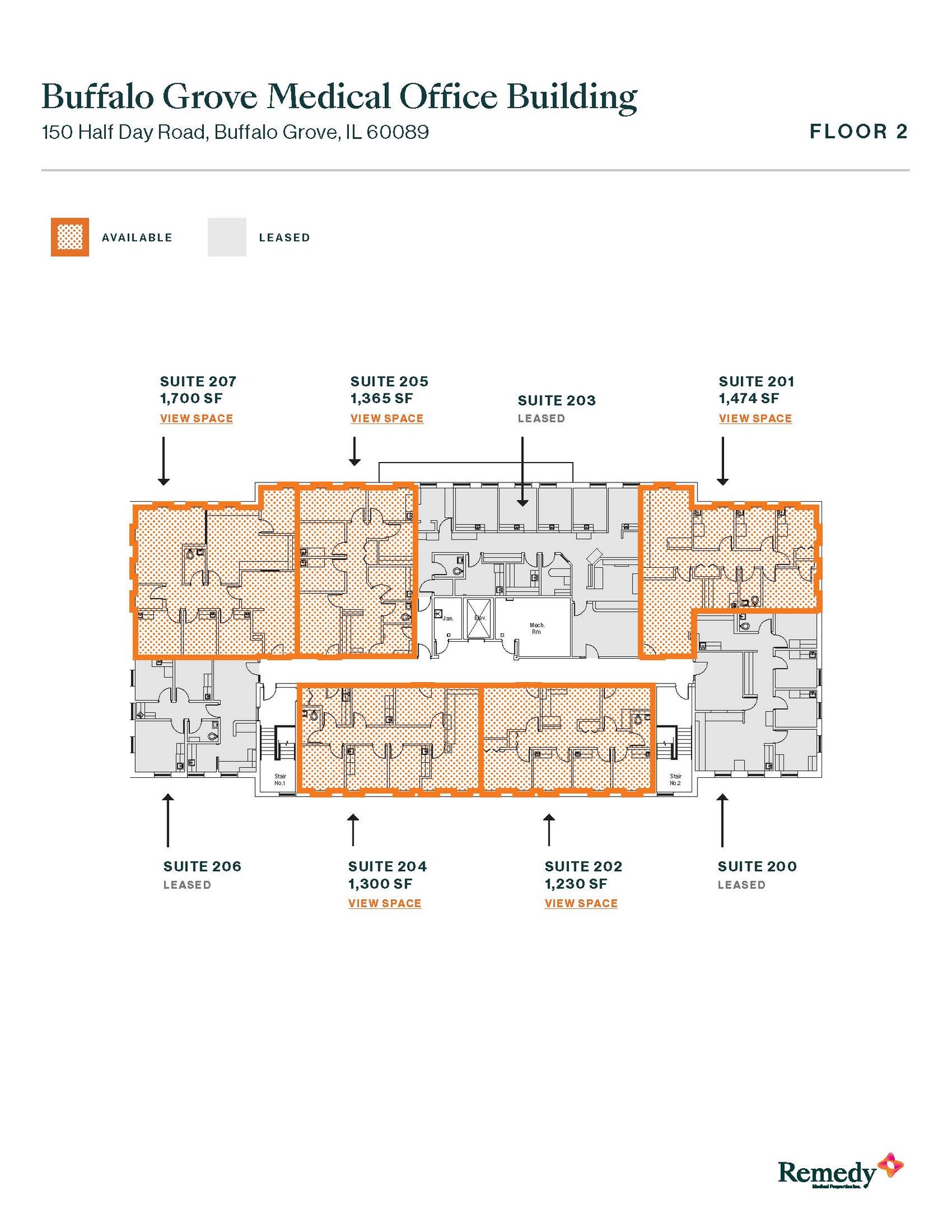 150 W Half Day Rd, Buffalo Grove, IL en alquiler Plano de la planta- Imagen 1 de 1