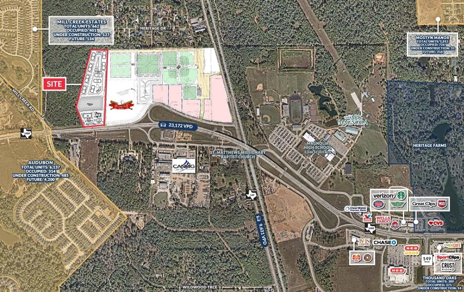 NWQ of FM 1488 and SH 149, Magnolia, TX en alquiler - Vista aérea - Imagen 1 de 3