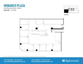 3414 Peachtree Rd NE, Atlanta, GA en alquiler Plano de la planta- Imagen 1 de 1