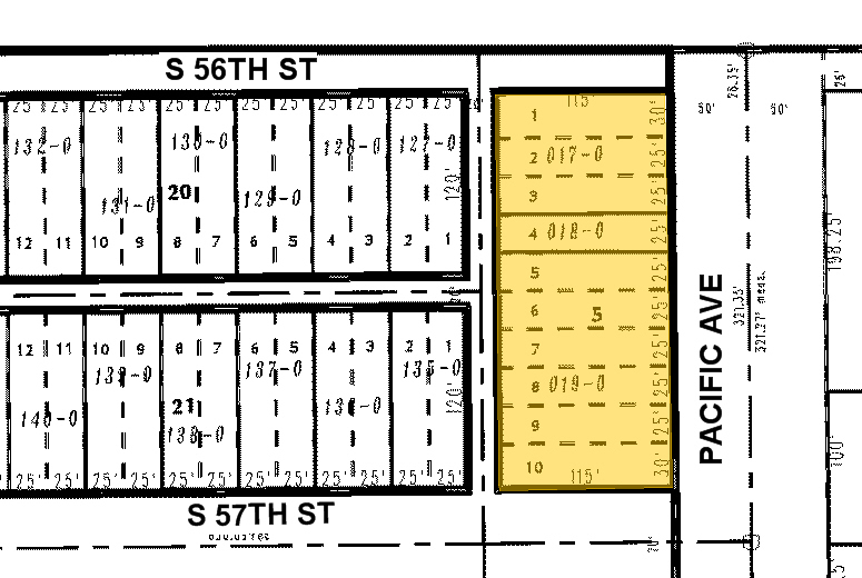 5602 Pacific Ave, Tacoma, WA en alquiler - Plano de solar - Imagen 2 de 3