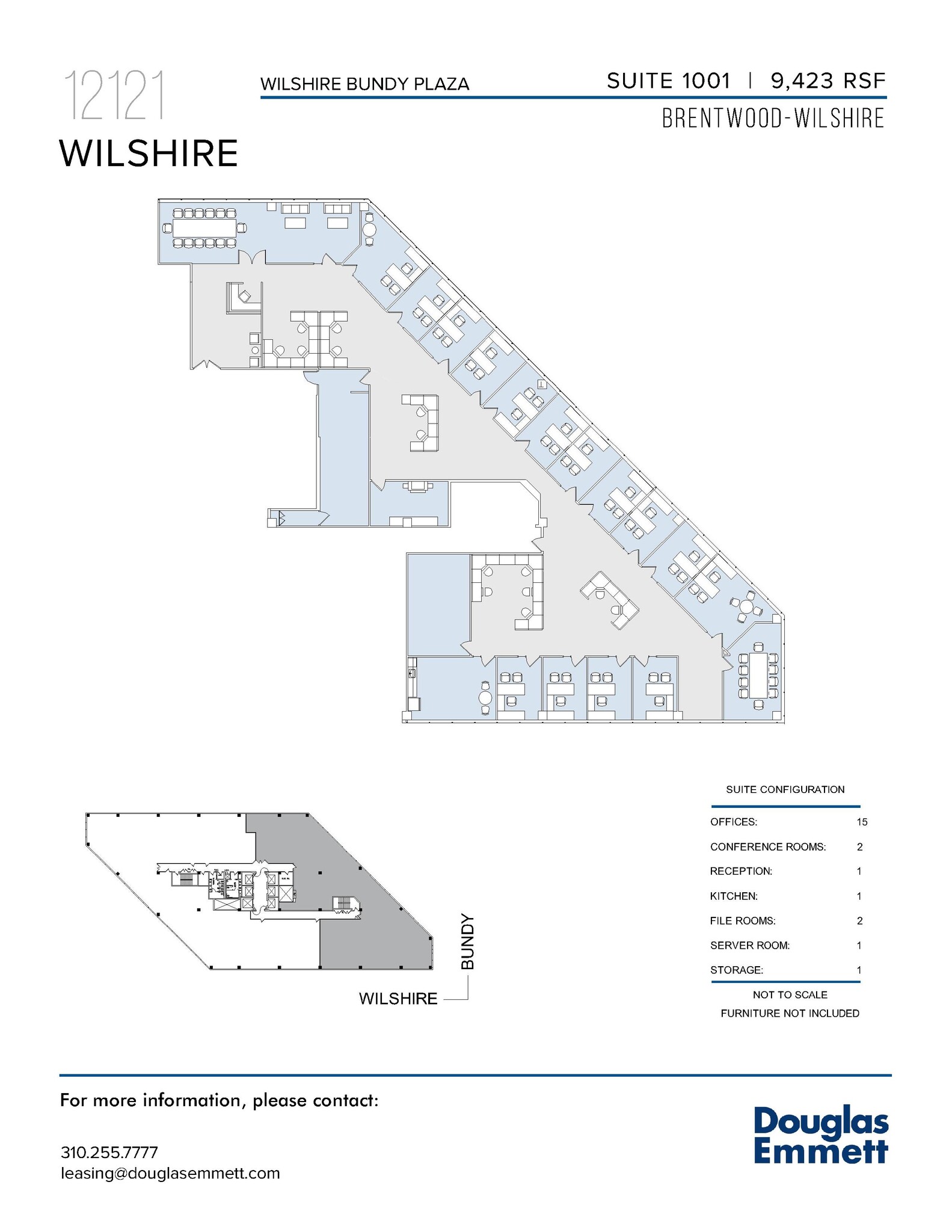 12121 Wilshire Blvd, Los Angeles, CA en alquiler Plano de la planta- Imagen 1 de 1