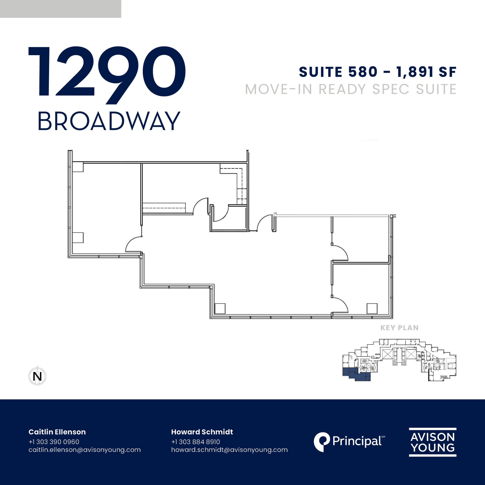 1290 Broadway, Denver, CO en alquiler Plano de la planta- Imagen 1 de 1