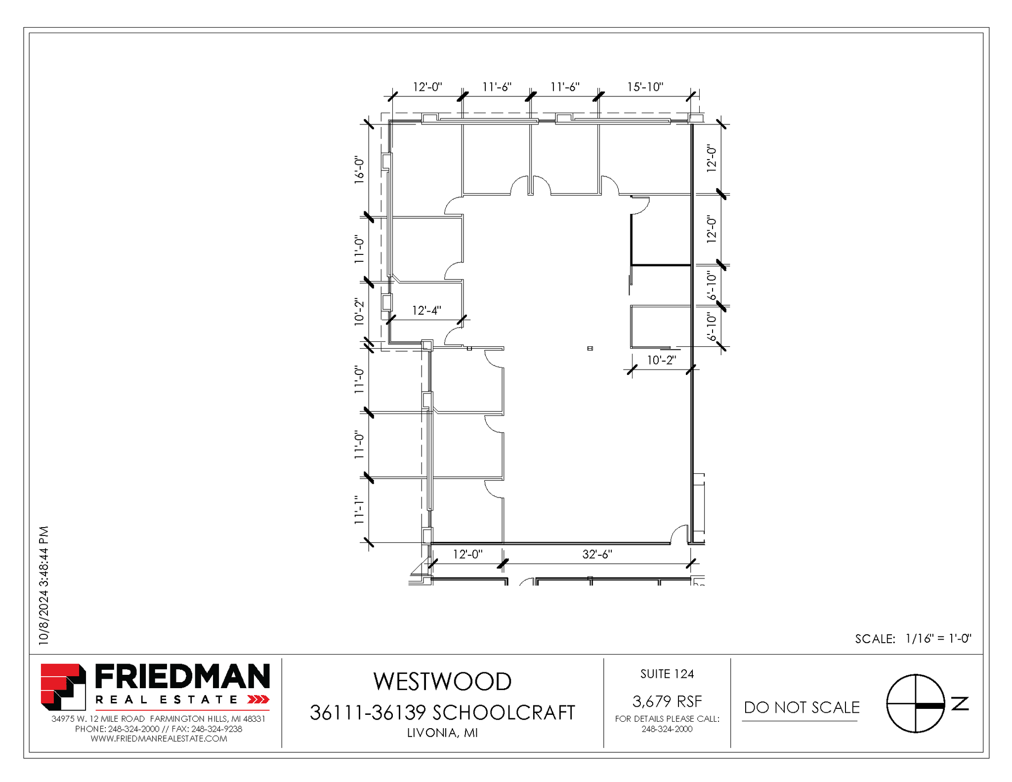 36133-36139 Schoolcraft Rd, Livonia, MI en alquiler Plano de la planta- Imagen 1 de 2