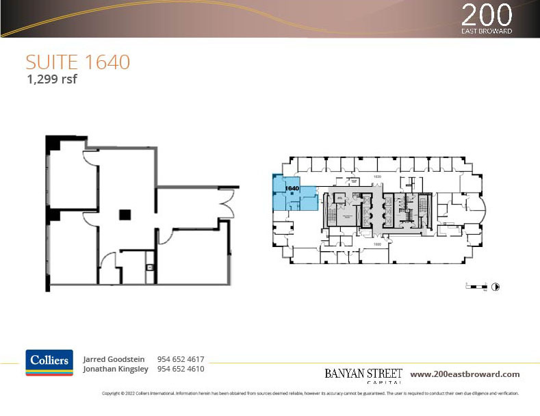 200 E Broward Blvd, Fort Lauderdale, FL en alquiler Plano de la planta- Imagen 1 de 2