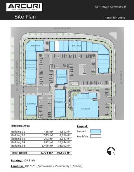 45 Carrington Blvd NW, Calgary, AB en alquiler - Plano del sitio - Imagen 1 de 6