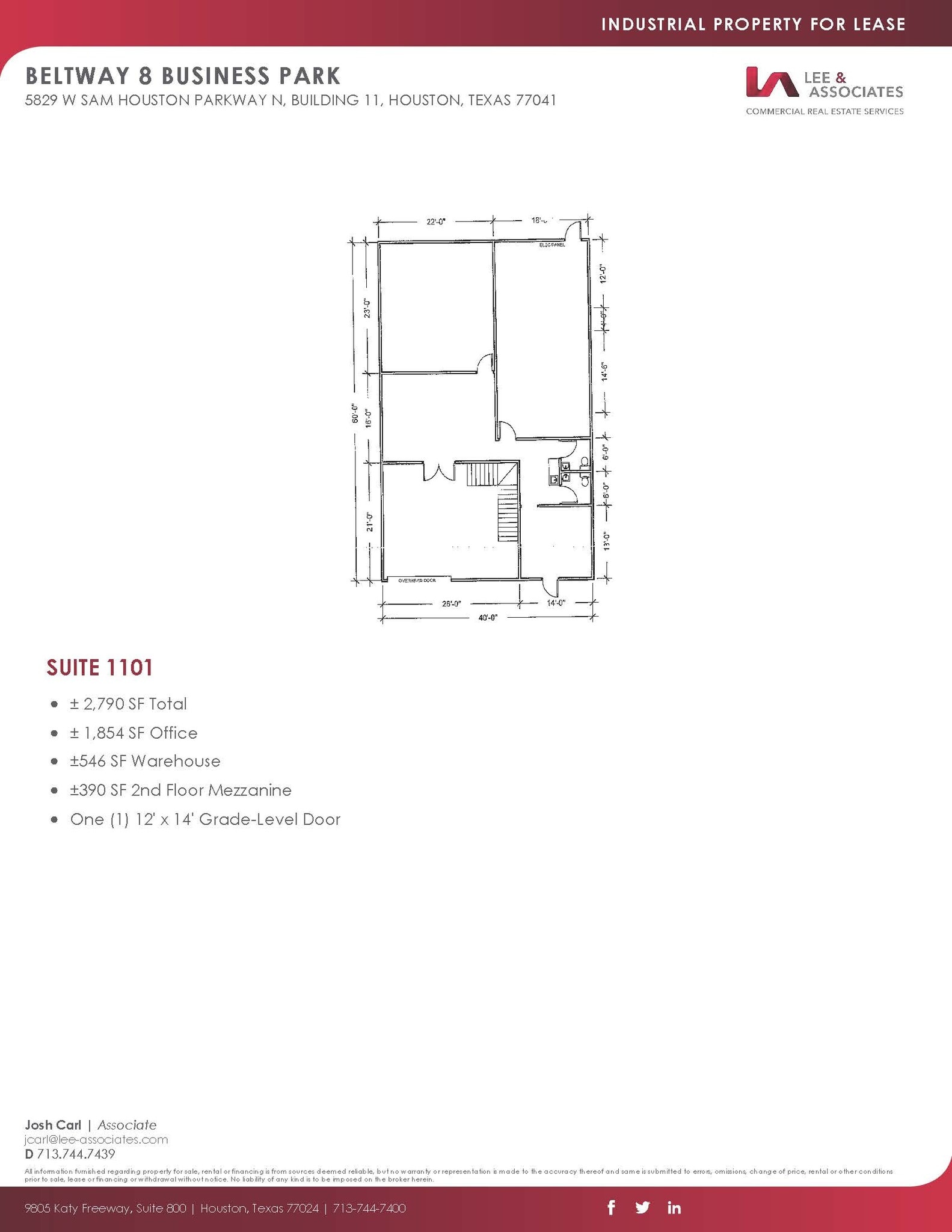 5829 W Sam Houston Pky N, Houston, TX en alquiler Plano de la planta- Imagen 1 de 1