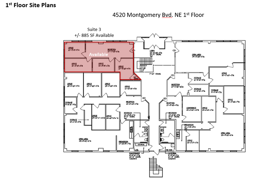 4520 Montgomery Blvd NE, Albuquerque, NM en alquiler - Plano de la planta - Imagen 3 de 7