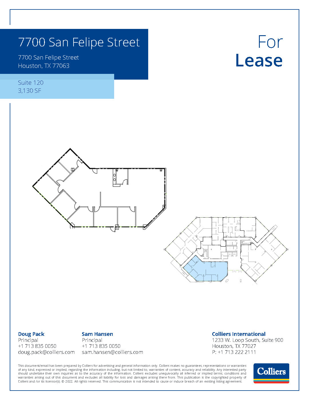 7700 San Felipe St, Houston, TX en alquiler Plano de la planta- Imagen 1 de 1