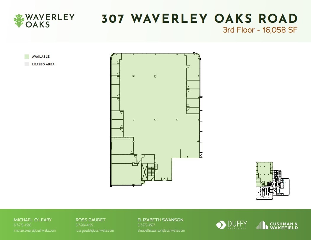 307 Waverley Oaks Rd, Waltham, MA en alquiler Plano de la planta- Imagen 1 de 5