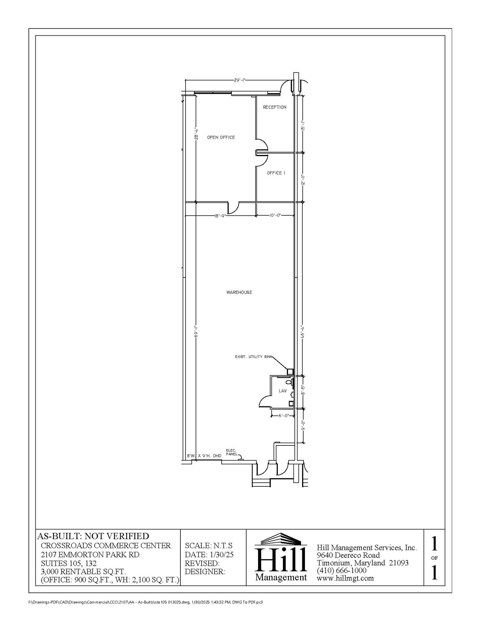 2107 Emmorton Park Rd, Edgewood, MD en alquiler Plano de la planta- Imagen 1 de 1